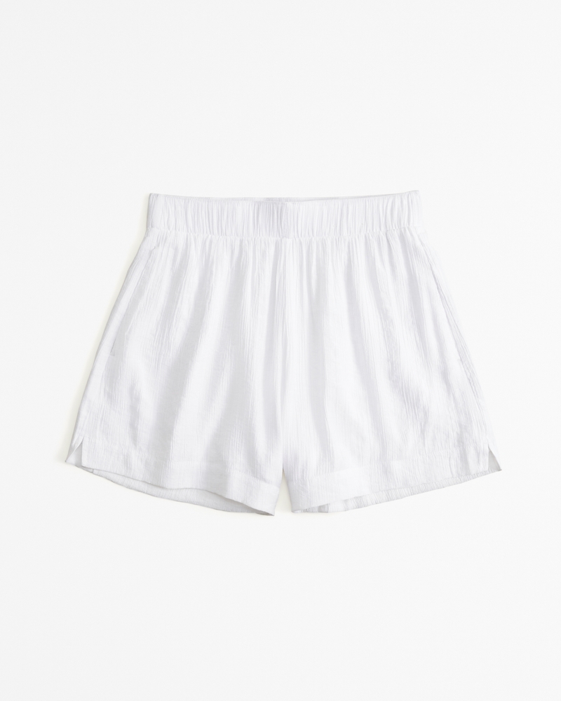 Image of Crinkle Textured Pull-On Short