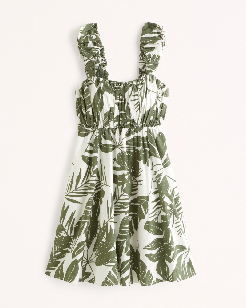 Image of Puff Strap Babydoll Mini Dress