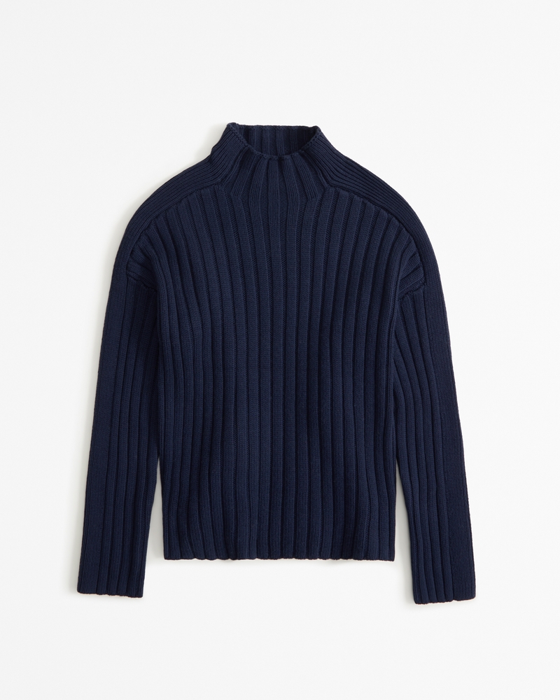 Image of Ribbed Mockneck Sweater