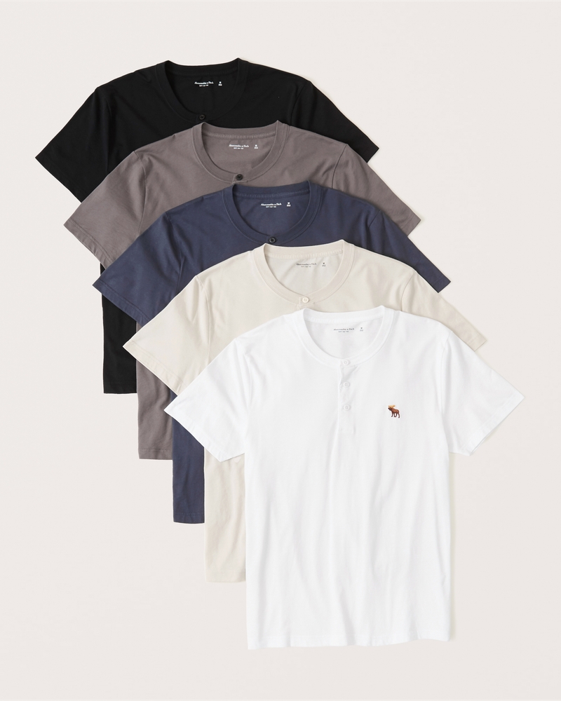 Image of 5-Pack Icon Henley Tees