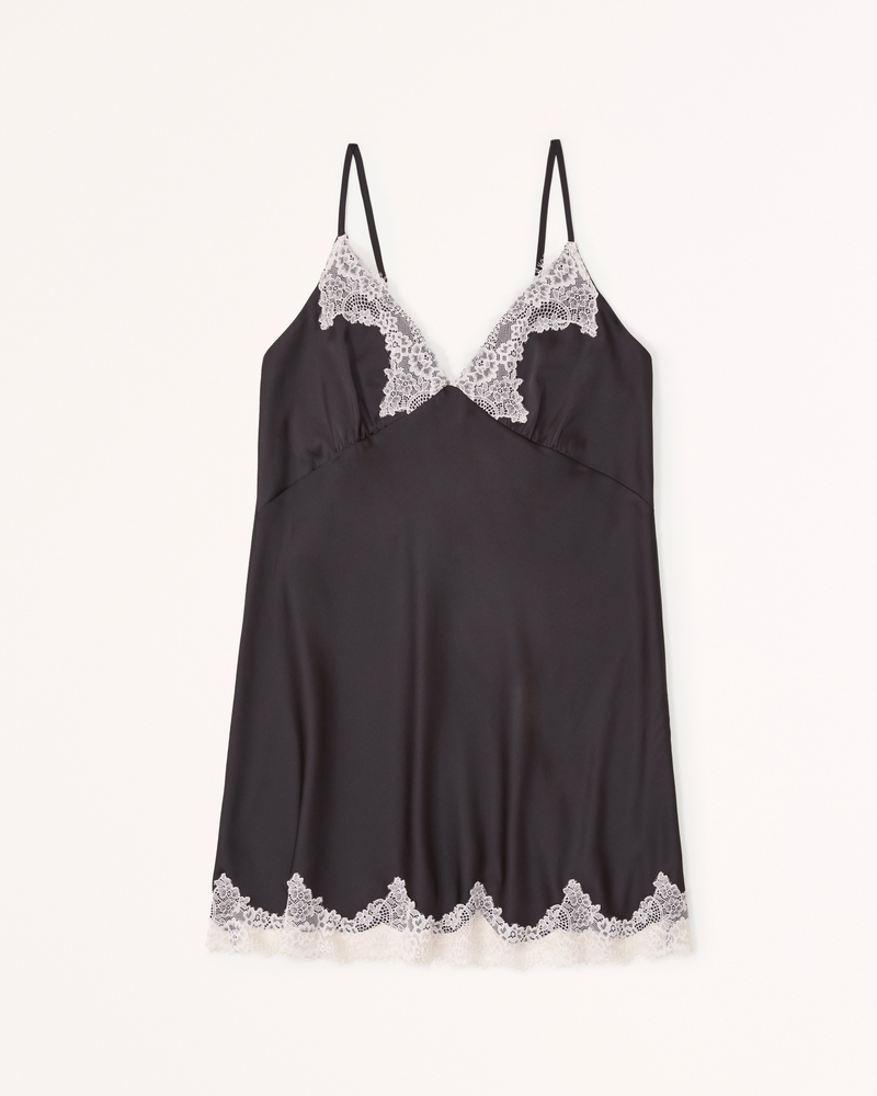 Image of Lace and Satin Nightie