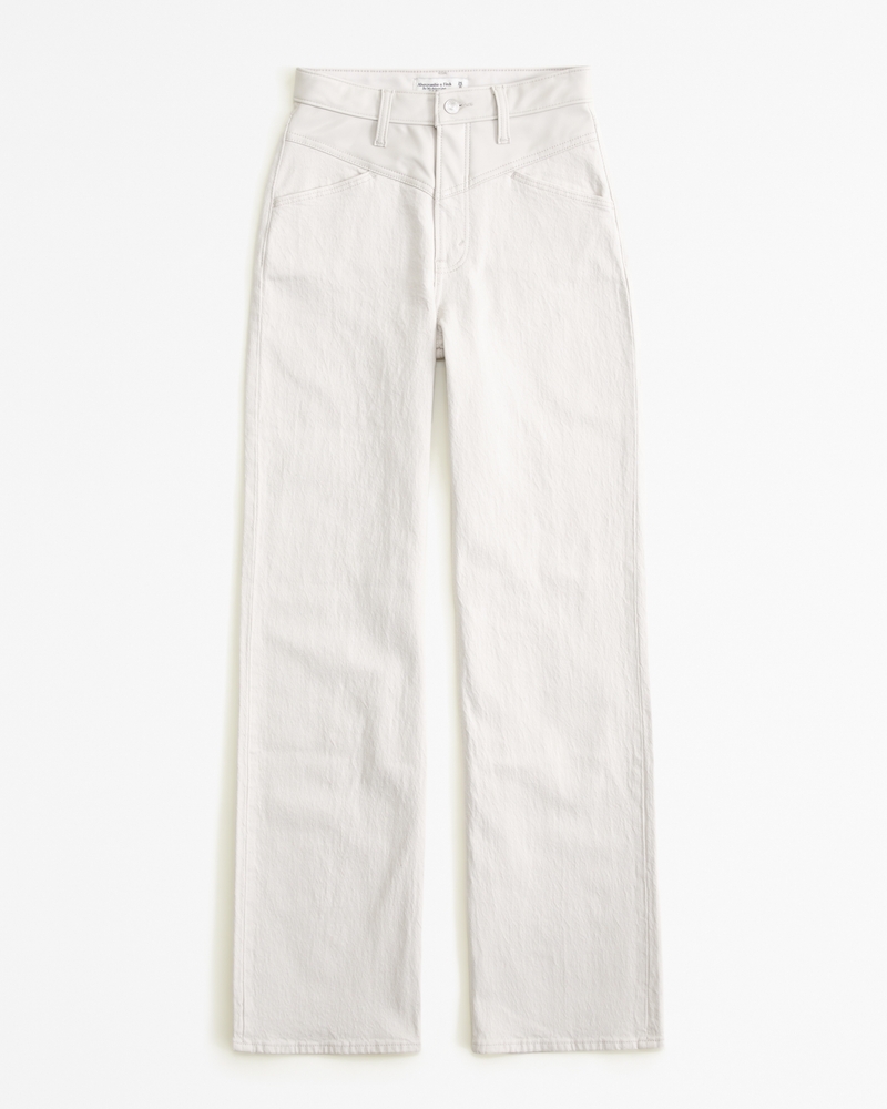 Image of Mixed Fabric High Rise 90s Relaxed Jean