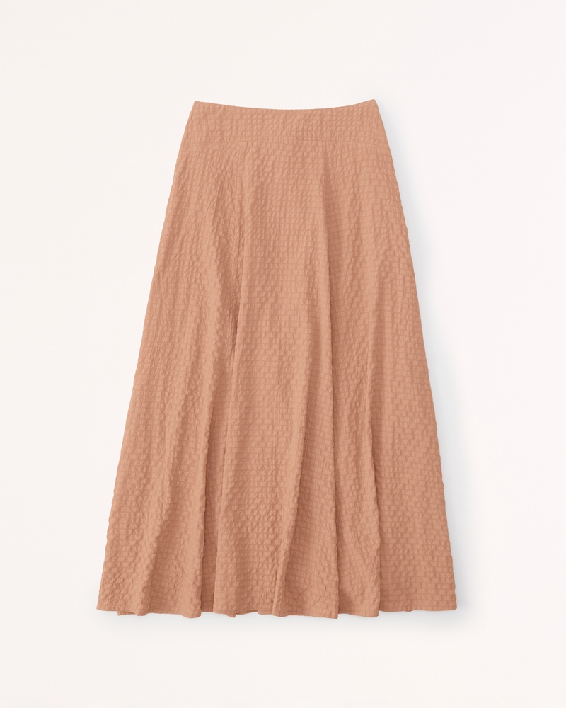 Image of Textured Flowy Maxi Skirt