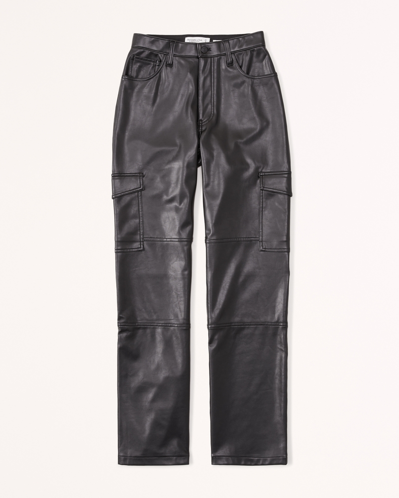 Image of Curve Love Vegan Leather Cargo 90s Relaxed Pant